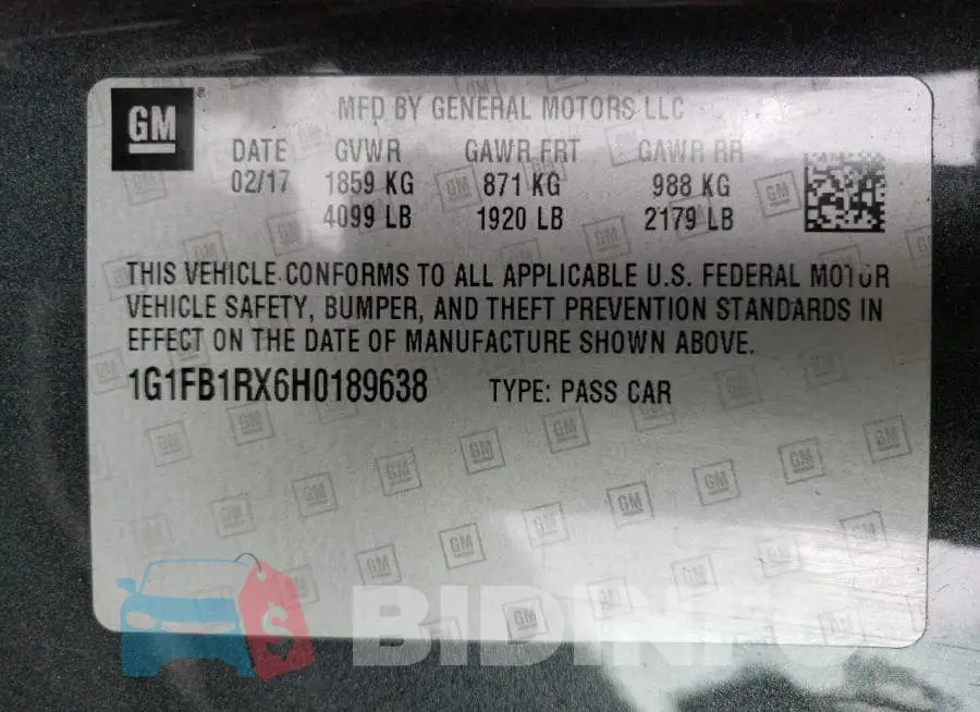 1G1FB1RX6H0189638 Photo# 12