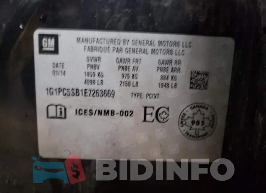 1G1PC5SB1E7263669 Photo# 13
