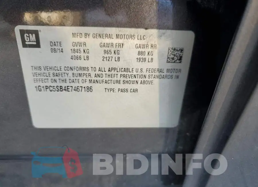 1G1PC5SB4E7467186 Photo# 12