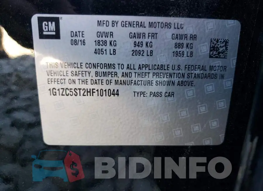 1G1ZC5ST2HF101044 Photo# 10