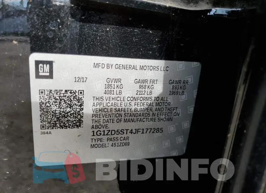 1G1ZD5ST4JF177285 Photo# 12
