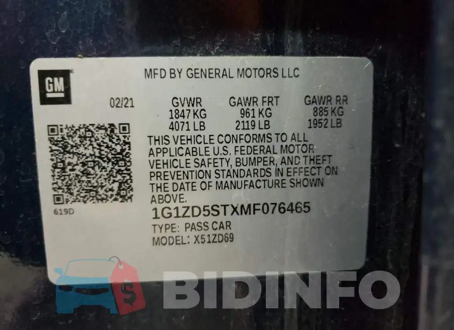 1G1ZD5STXMF076465 Photo# 12