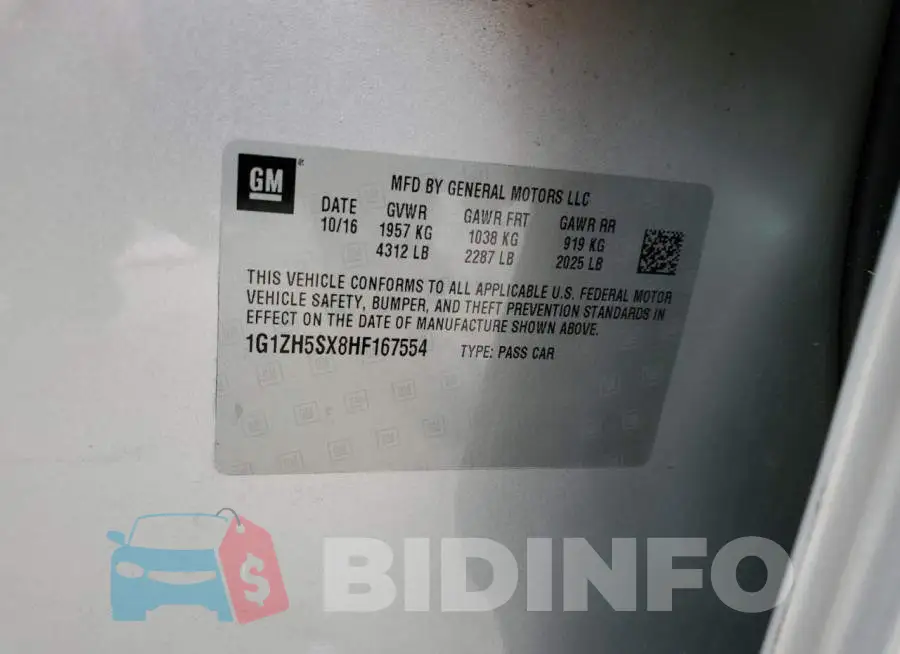1G1ZH5SX8HF167554 Photo# 12