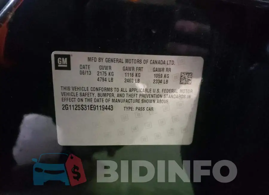 2G1125S31E9119443 Photo# 12