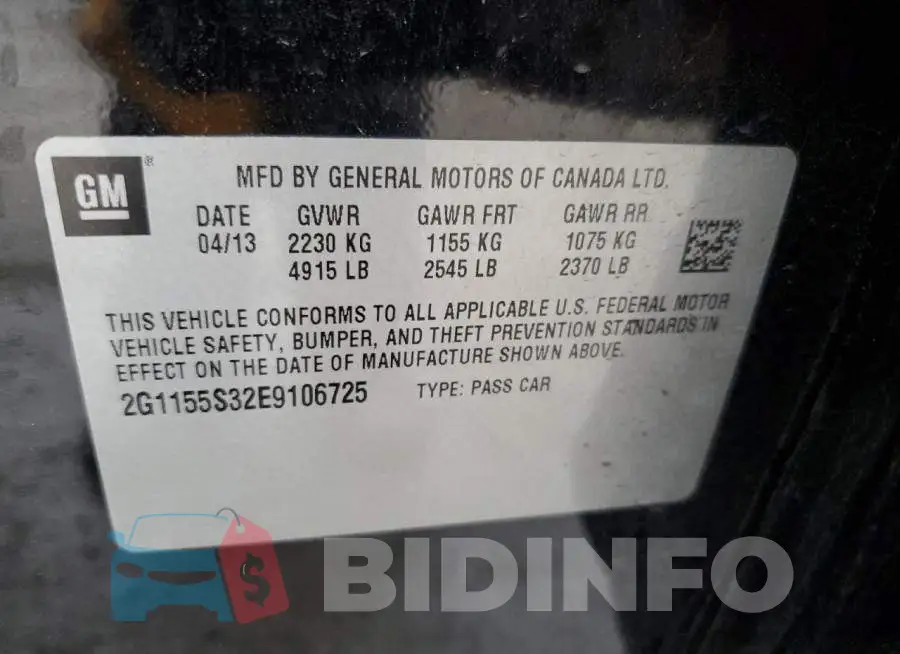2G1155S32E9106725 Photo# 12