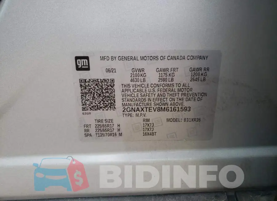 2GNAXTEV8M6161593 Photo# 10
