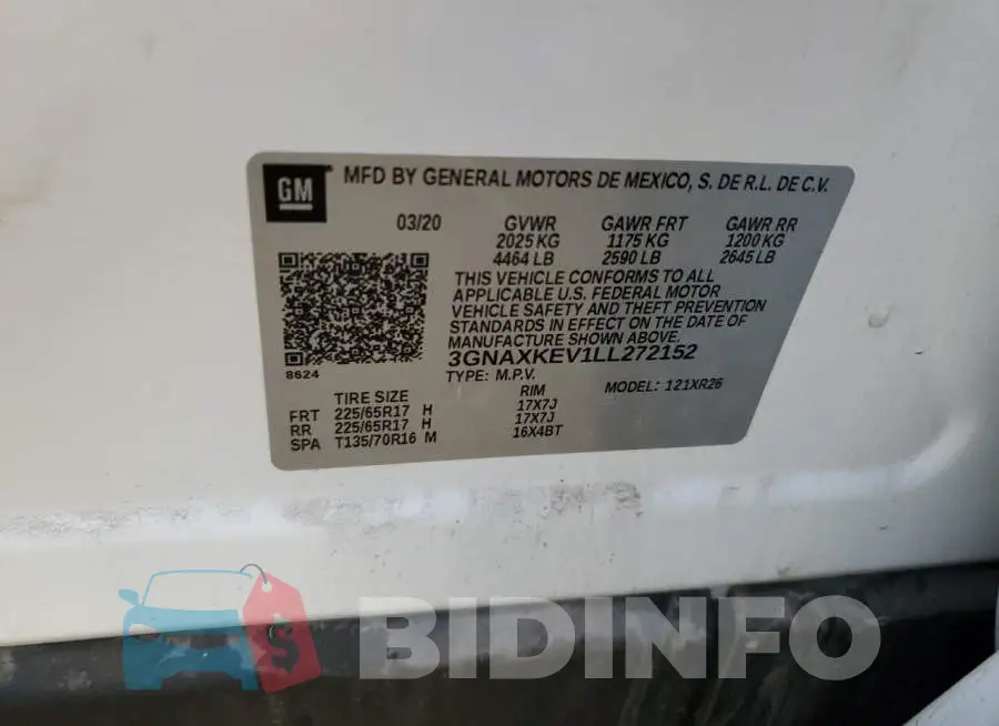 3GNAXKEV1LL272152 Photo# 13