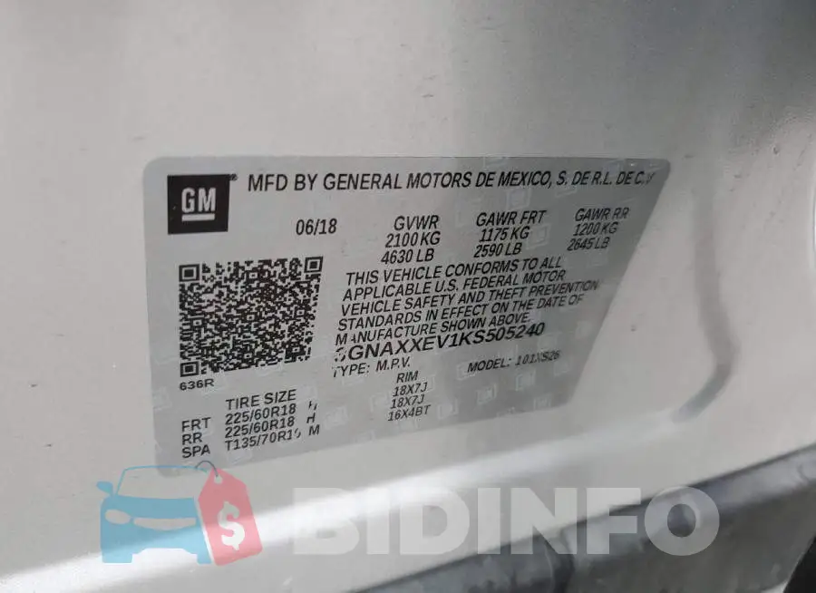 3GNAXXEV1KS505240 Photo# 13