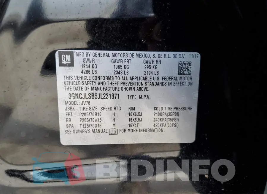 3GNCJLSB5JL231871 Photo# 13