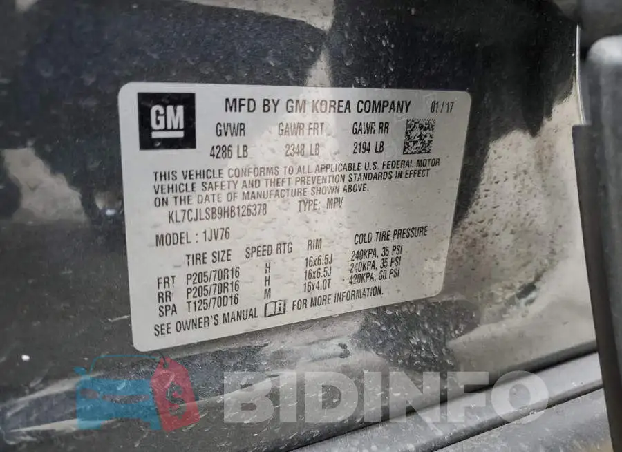 KL7CJLSB9HB126378 Photo# 12