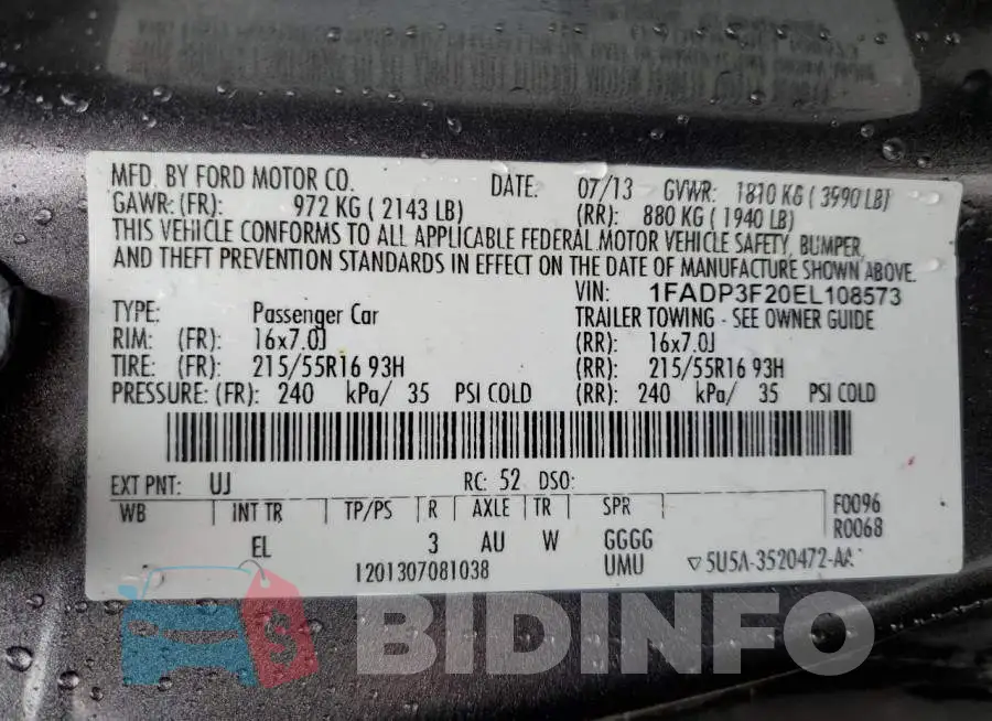 1FADP3F20EL108573 Photo# 12
