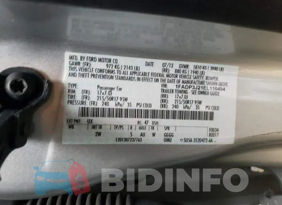 1FADP3J21EL116494 Photo# 12