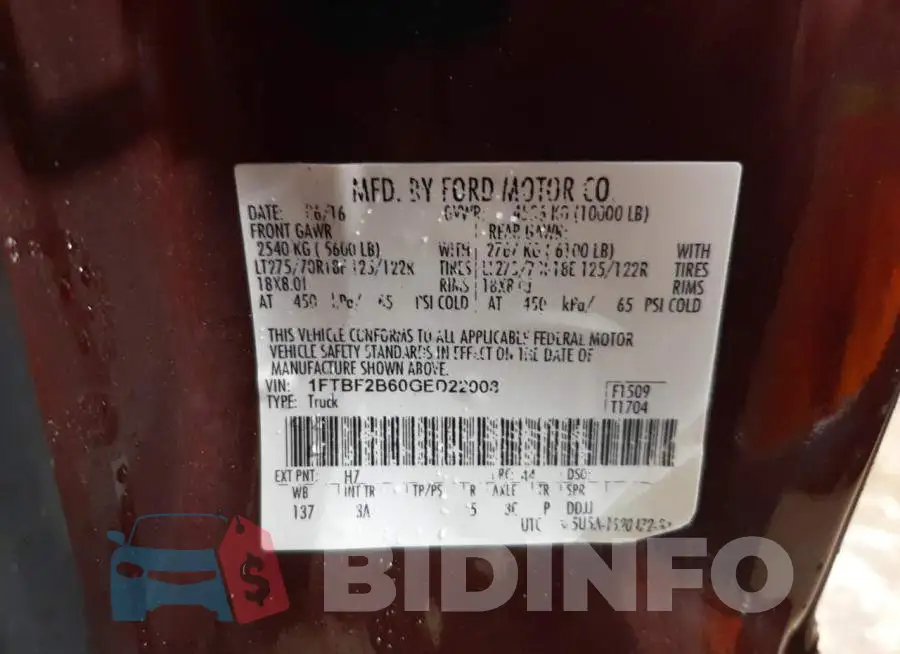1FTBF2B60GED22008 Photo# 13