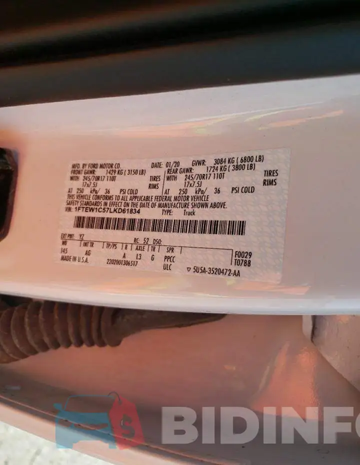 1FTEW1C57LKD61834 Photo# 12
