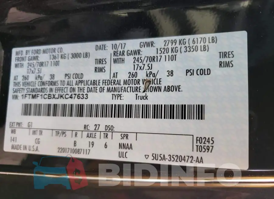 1FTMF1CBXJKC47633 Photo# 13