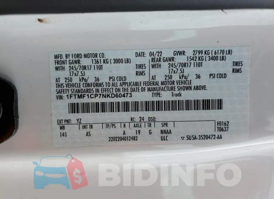 1FTMF1CP7NKD60473 Photo# 12