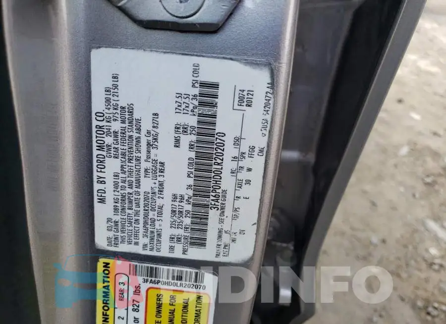 3FA6P0HD0LR202070 Photo# 12