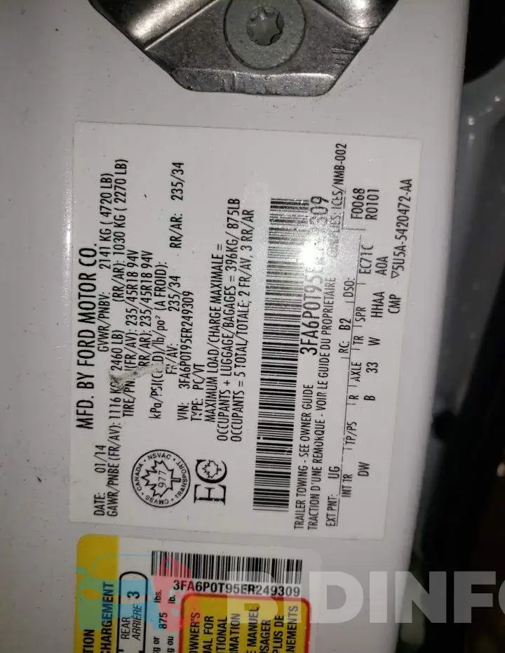 3FA6P0T95ER249309 Photo# 12