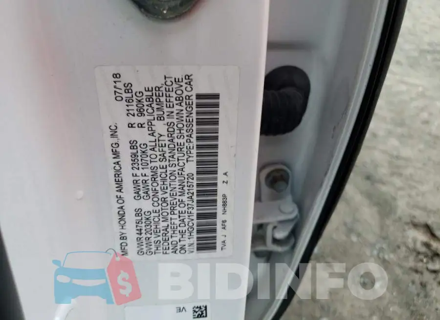 1HGCV1F37JA215720 Photo# 13