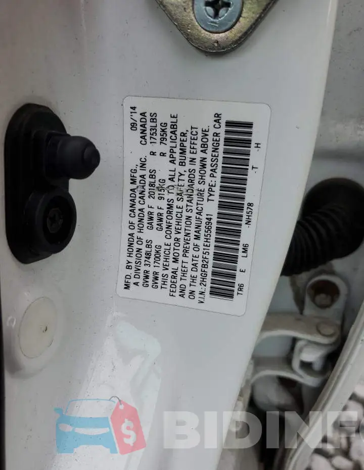 2HGFB2F51EH556941 Photo# 13