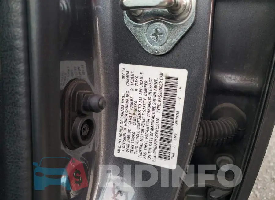 2HGFB2F5XFH555126 Photo# 12