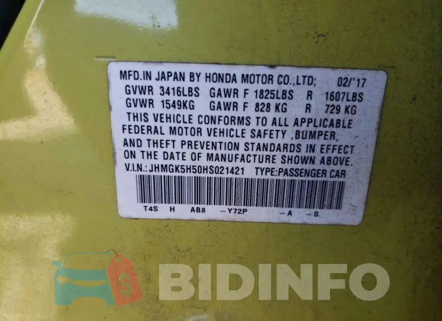 JHMGK5H50HS021421 Photo# 12