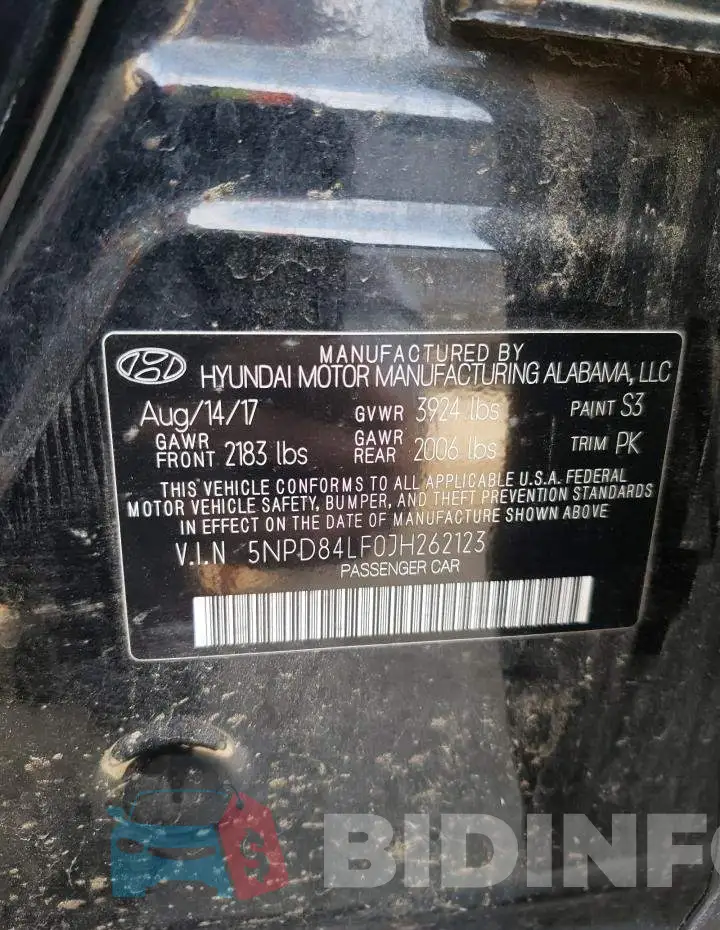 5NPD84LF0JH262123 Photo# 12