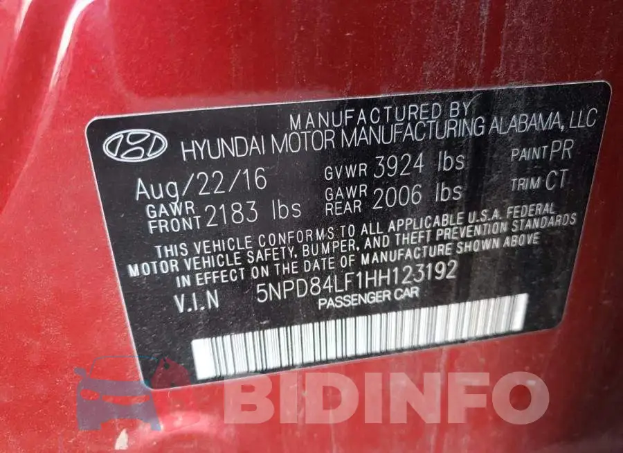 5NPD84LF1HH123192 Photo# 12