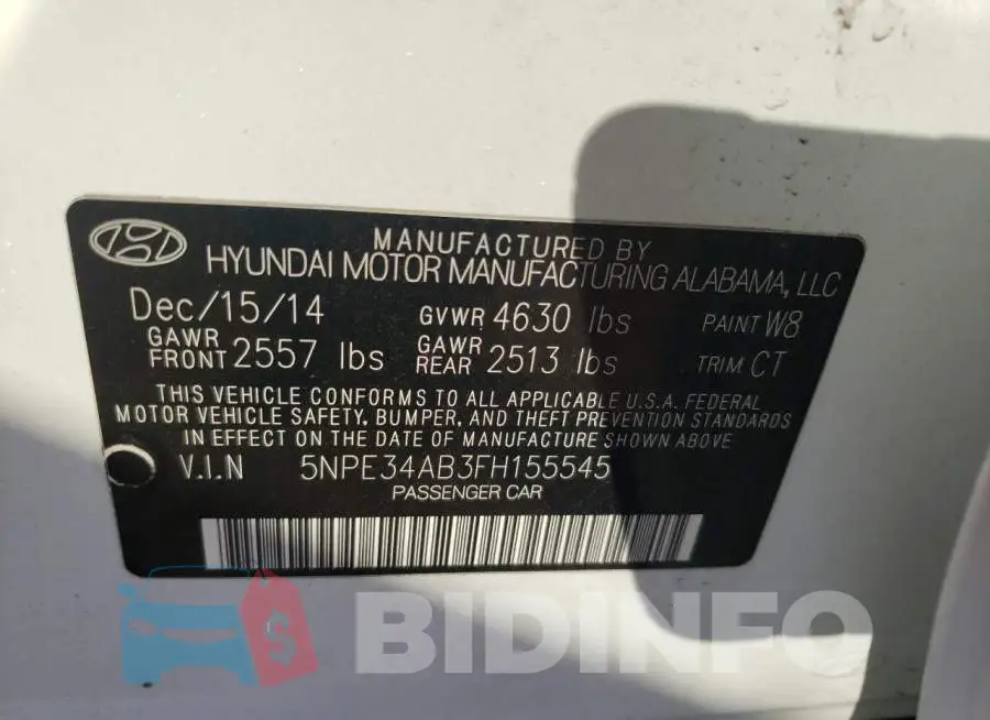 5NPE34AB3FH155545 Photo# 10