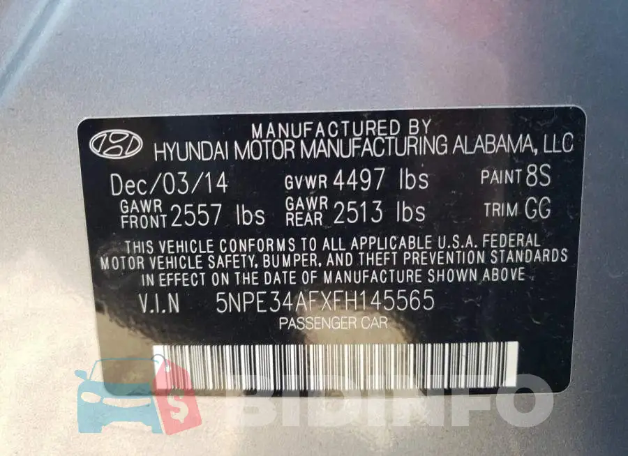 5NPE34AFXFH145565 Photo# 12