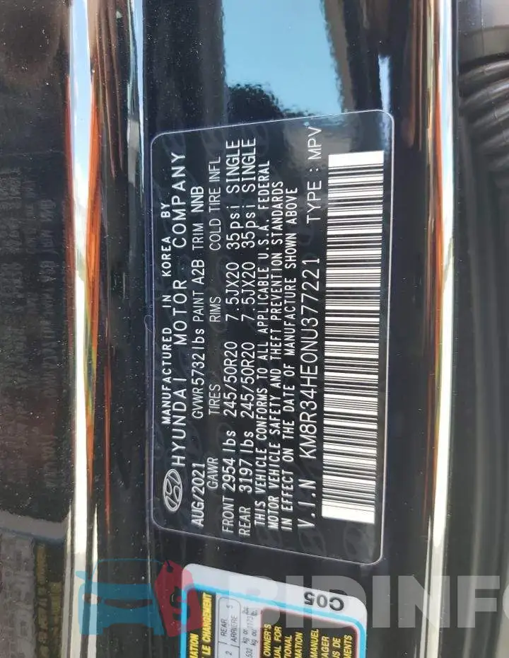KM8R34HE0NU377221 Photo# 13