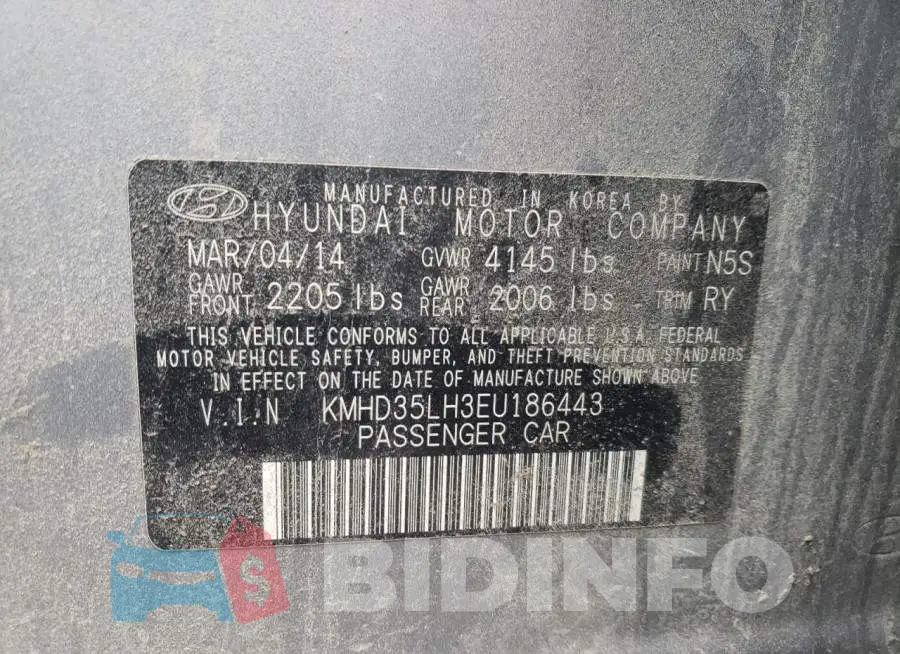 KMHD35LH3EU186443 Photo# 12