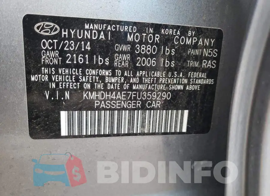 KMHDH4AE7FU359290 Photo# 12