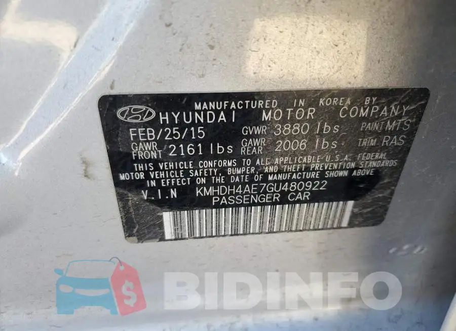 KMHDH4AE7GU480922 Photo# 12