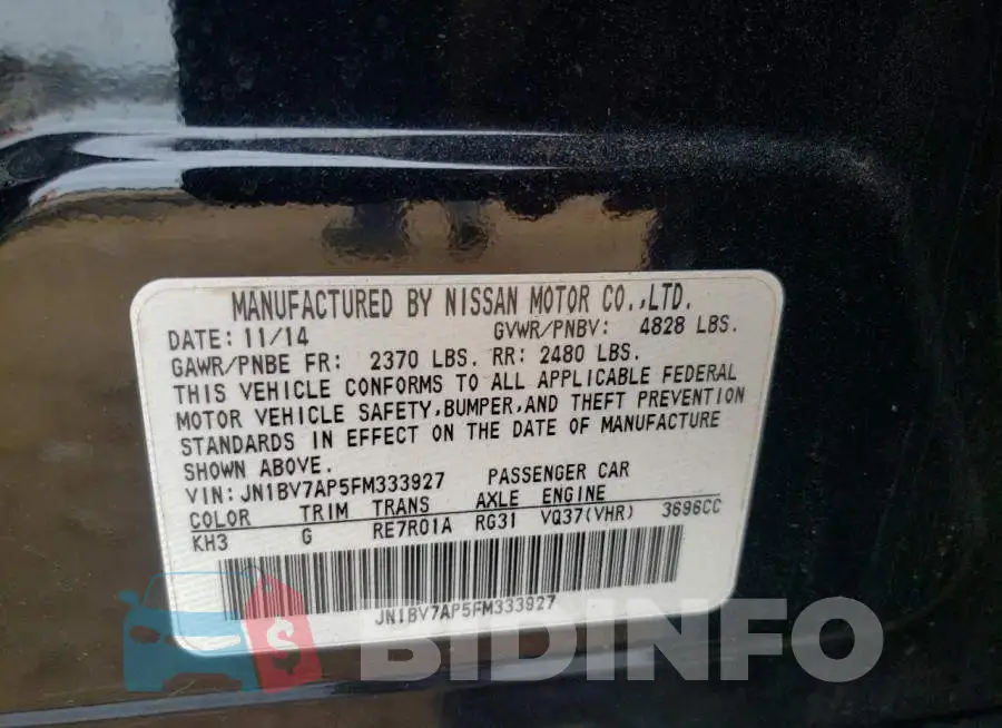 JN1BV7AP5FM333927 Photo# 12