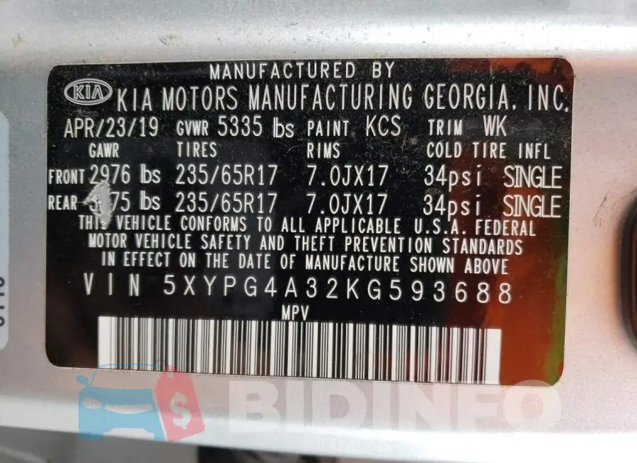 5XYPG4A32KG593688 Photo# 13