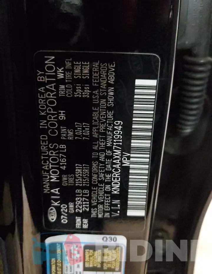 KNDERCAAXM7119949 Photo# 13