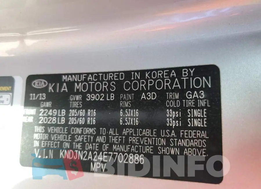 KNDJN2A24E7702886 Photo# 12