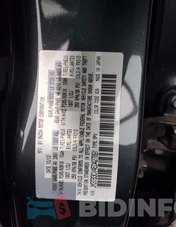 JM3TB3CV4E0427891 Photo# 13