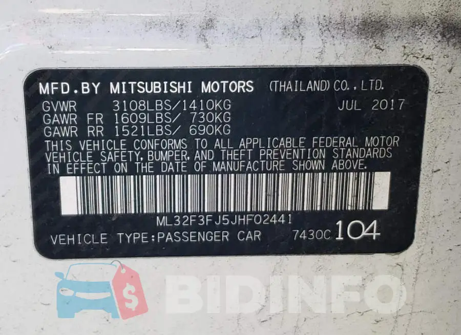 ML32F3FJ5JHF02441 Photo# 10