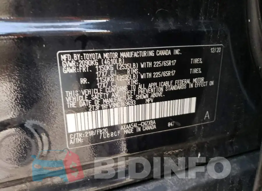 2T3F1RFV9MC169693 Photo# 13