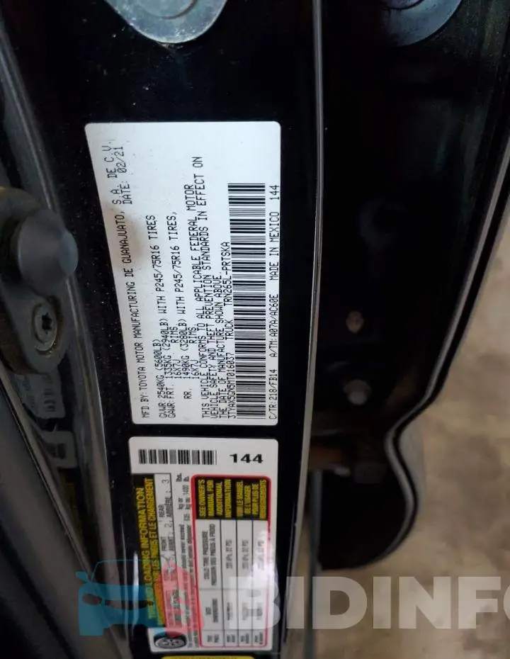 3TYAX5GN5MT016037 Photo# 12