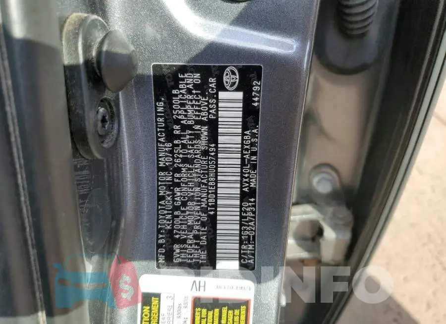 4T1BD1EB8HU057494 Photo# 13