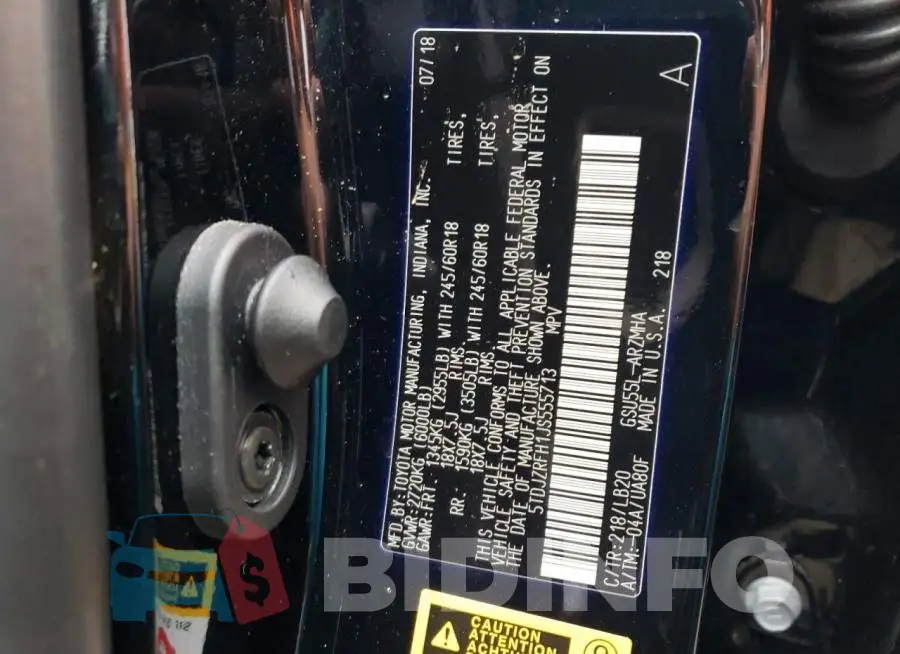 5TDJZRFH1JS555713 Photo# 13