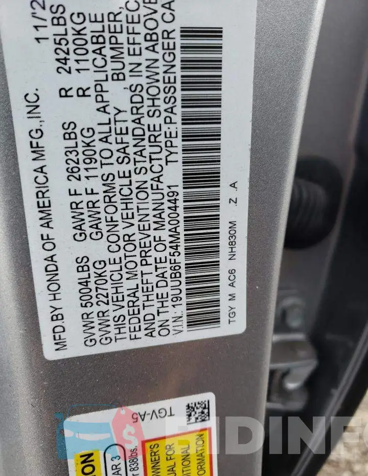 19UUB6F54MA004491 Photo# 12