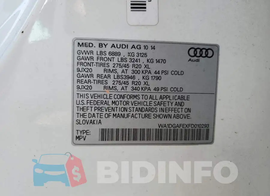 WA1DGAFEXFD010293 Photo# 13