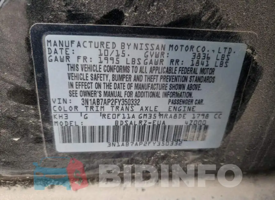 3N1AB7AP2FY350332 Photo# 12