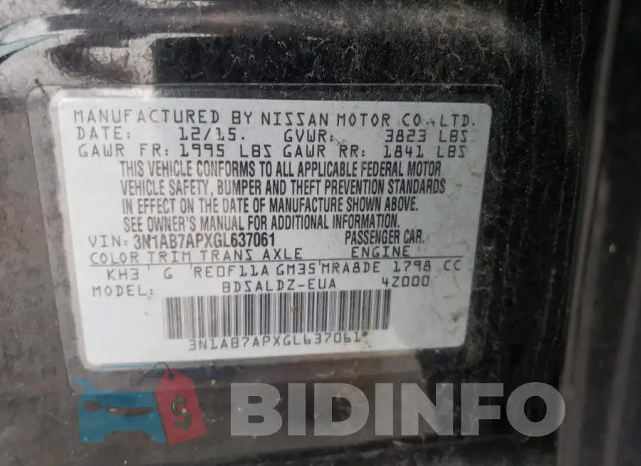 3N1AB7APXGL637061 Photo# 12