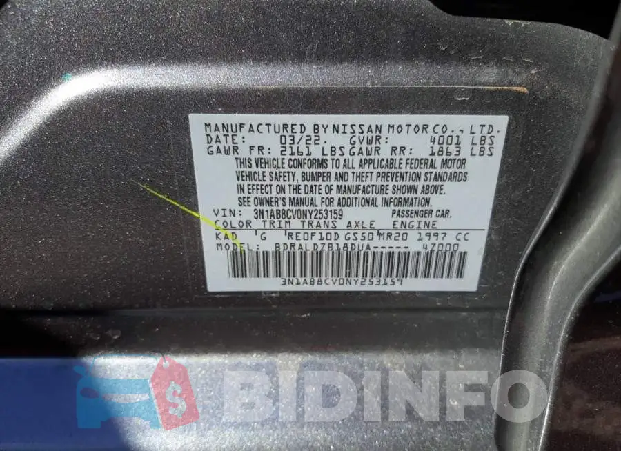 3N1AB8CV0NY253159 Photo# 12