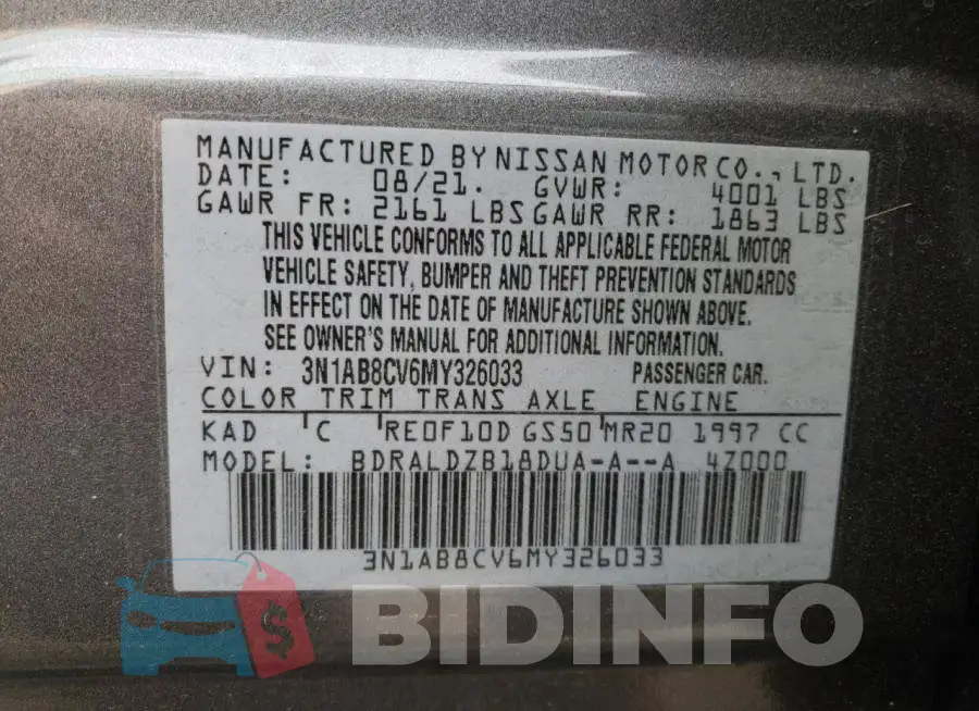 3N1AB8CV6MY326033 Photo# 13